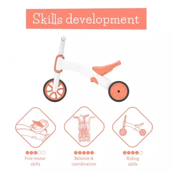 Chillafish Bunzi 2-in-1 Balance Bike and Tricycle, Flamingo Pink, Ages 1-3