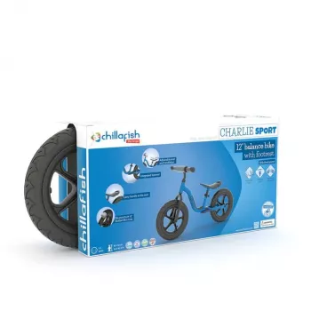 Chillafish Charlie Sport 12 Balance Bike, Navy, 2-5 Years