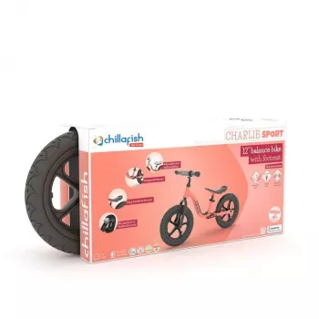 Chillafish Charlie Sport 12 Balance Bike, Flamingo Pink, 2-5 Years
