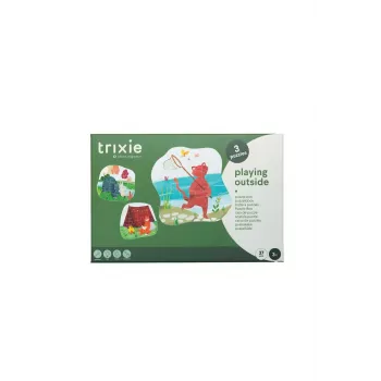 TRIXIE Dog Activity Roll-Out Treat Dispenser Puzzle Toy, 3 Pieces, Adjustable Difficulty, Indoor & Outdoor