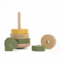 TRIXIE Wooden Dinosaur Stacking Pyramid Toy for Toddlers 12m+ | 5-Piece Stacker