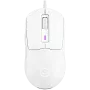 LORGAR LRG-MSA10R-WH Gaming Wired Mouse, Pixart PMW3311 Optical Sensor, Hetai 571 MCU, 5000 DPI, 1000 Hz, 7 Programmable Buttons, RGB Backlight, Right-Handed, White