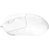 LORGAR LRG-MSA10R-WH Gaming Wired Mouse, Pixart PMW3311 Optical Sensor, Hetai 571 MCU, 5000 DPI, 1000 Hz, 7 Programmable Buttons, RGB Backlight, Right-Handed, White