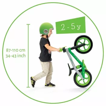 Chillafish BMXie 2 Balance Bike for Ages 2 to 5, Green