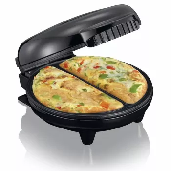 Lenco Melissa 16250086 Waffle Maker, 750 W, Black, Bakelite, Non-Stick Teflon Coating