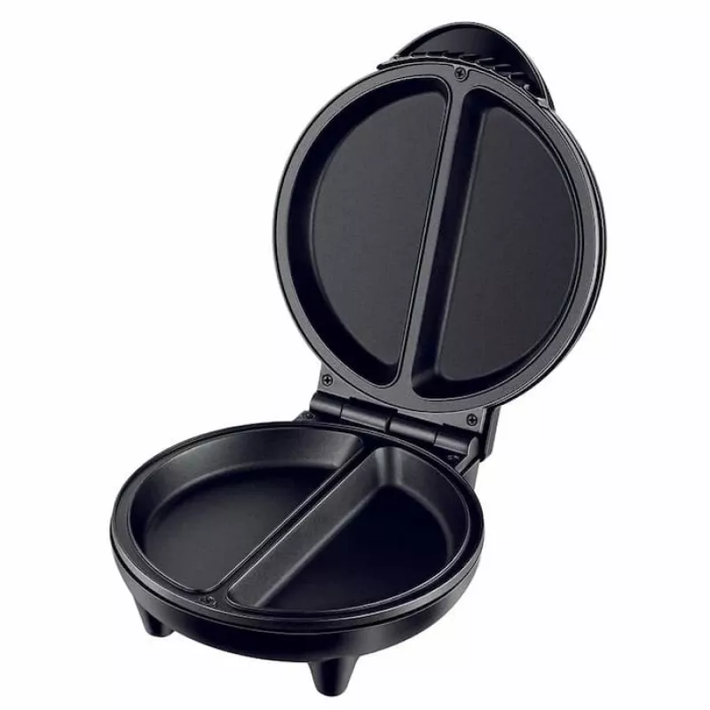 Lenco Melissa 16250086 Waffle Maker, 750 W, Black, Bakelite, Non-Stick Teflon Coating