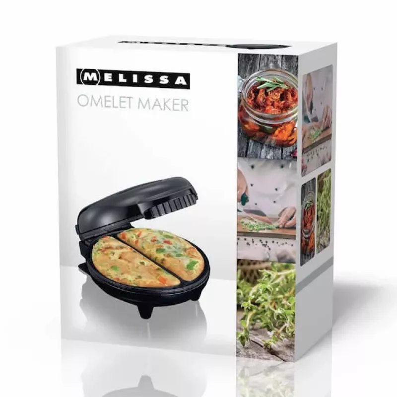 Lenco Melissa 16250086 Waffle Maker, 750 W, Black, Bakelite, Non-Stick Teflon Coating