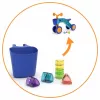 Chillafish Itsibitsi 4-Wheel Ride-On with Basket, Blue/Orange, 1-3 Years