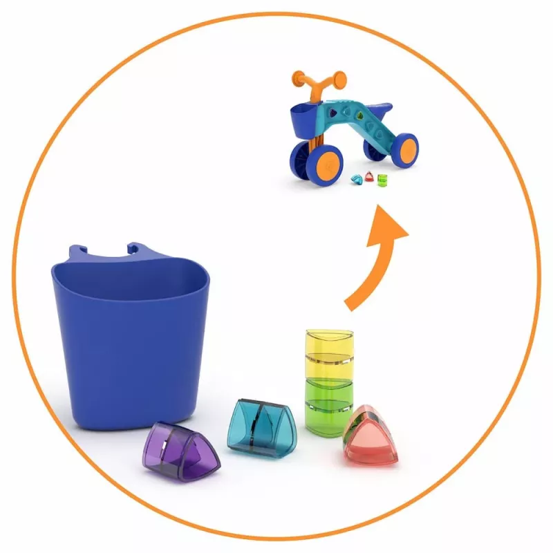 Chillafish Itsibitsi 4-Wheel Ride-On with Basket, Blue/Orange, 1-3 Years