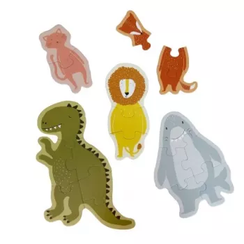 Trixie Puzzle - Large and Small Animals (5 Puzzles) Dog Activity Strategy Game