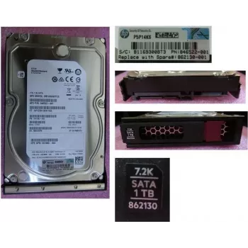 HPE 1TB SATA 6Gb/s 7.2K LFF Hot-Swap Midline Hard Drive with Low Profile Carrier