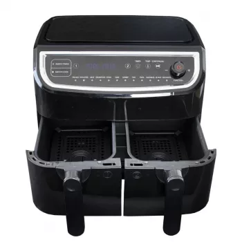 Gastronoma Dual Basket Air Fryer 9L 2400W Black