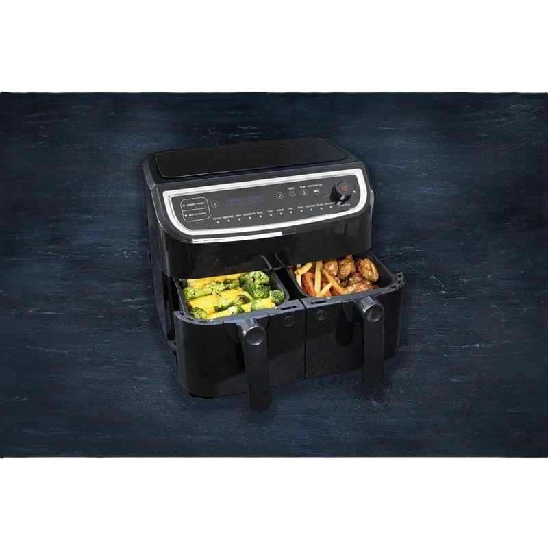Gastronoma Dual Basket Air Fryer 9L 2400W Black