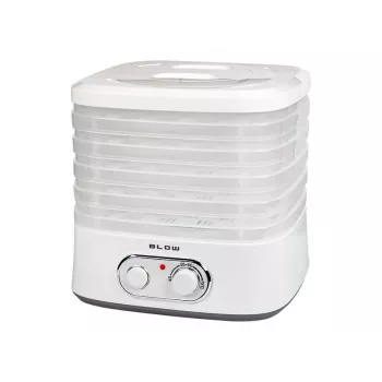 BLOW Food Dehydrator for Mushrooms, Vegetables and Fruits, 5 Trays, 250 W, Digital Timer and Temperature Control, White