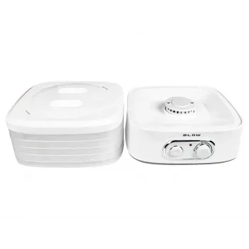 BLOW Food Dehydrator for Mushrooms, Vegetables and Fruits, 5 Trays, 250 W, Digital Timer and Temperature Control, White