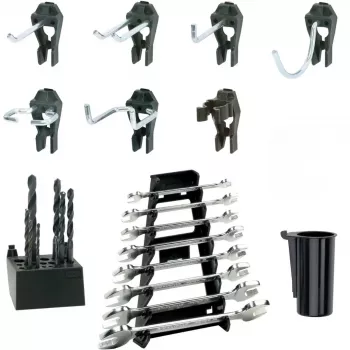 raaco 110532 Tool Hook Clip Mix 53-Piece Assortment for Pegboards