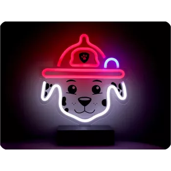 PAW Patrol LED Neon Lamp with Stand for Kids, Marshall