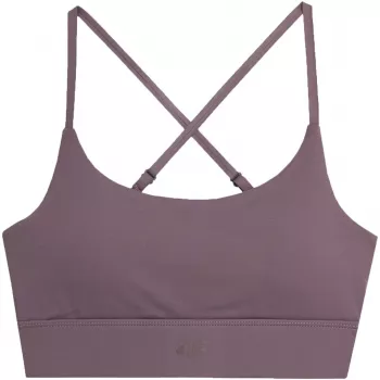 4F F079 Women's Medium Support Sports Bra Purple L