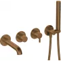 DEANTE Arnika Nero 4-Hole Concealed Bath Mixer with Hand Shower, Matte Black