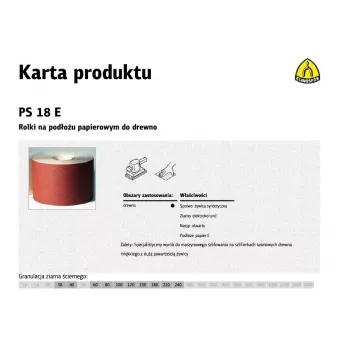 KRUGER & MATZ PS18E Abrasive Paper Roll, P150 Grit, 100 mm x 50 m, E-Weight Paper, Aluminium Oxide