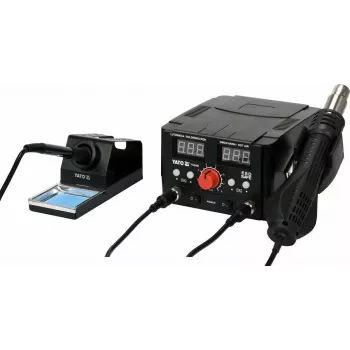 YATO AN-20904 2-in-1 Soldering Station 750W with Hot Air Rework, Dual LED Display, ESD Safe