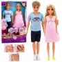 LEAN TOYS Anlily Family Doll Set: Pregnant Mom, Dad, Baby, Infant