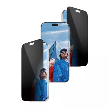 PanzerGlass 2-Way Privacy Screen Protector for iPhone 13/13 Pro/14 - Ultra-Wide Fit, EasyAligner, Tempered Glass