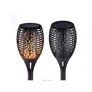 Forever Light Solar Flame Torch with 33 LEDs, 6.6W, 600mAh, IP44, Ground Stake