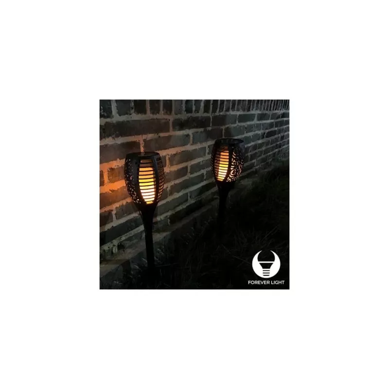 Forever Light Solar Flame Torch with 33 LEDs, 6.6W, 600mAh, IP44, Ground Stake