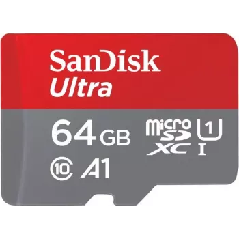 SanDisk microSDHC Ultra 64GB UHS-I Class 10 100MB/s with SD Adapter 00215482