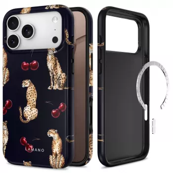 TECH-PROTECT Lamano MagSafe Case for iPhone 17 Pro Max / 18 Pro Max - Midnight Cherry
