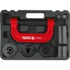 Yato YT-25413 173-Piece 1/4 inch, 3/8 inch, 1/2 inch Drive Socket and Bit Set with Fine-Tooth Ratchets, CrV Steel, Polished Chrome
