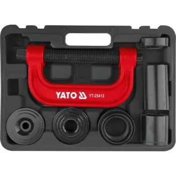 Yato YT-25413 173-Piece 1/4 inch, 3/8 inch, 1/2 inch Drive Socket and Bit Set with Fine-Tooth Ratchets, CrV Steel, Polished Chrome