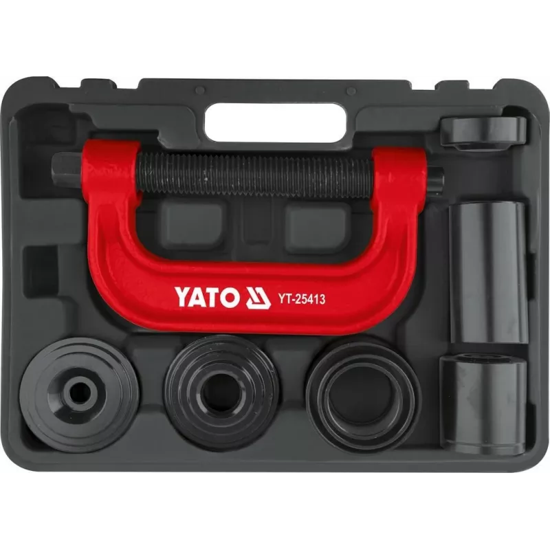 Yato YT-25413 173-Piece 1/4 inch, 3/8 inch, 1/2 inch Drive Socket and Bit Set with Fine-Tooth Ratchets, CrV Steel, Polished Chrome