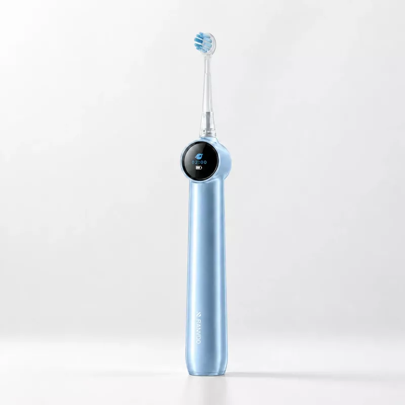 RANVOO PH5 Bubble Sonic Electric Toothbrush, 38,000 VPM, 5 Modes, IPX7, USB Charging, Blue