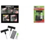 IWH Slime Tyre Plug Repair Kit, 8-Piece Tubeless Tire Puncture Repair Set with T-Handle Tools and 5 Butyl Rubber Plugs 20500