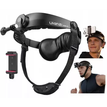 ULANZI Head Mount for Action Cameras and Smartphones with 360° Rotating Phone Holder