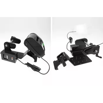 Brodit Printer Mount with Label Roll Function for Zebra Alpha 30L/40L, VESA 75/AMPS, MultiMoveClip, Battery Eliminator (217038)