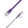LinkIT Flat U/FTP Cat6A Purple 3.5m Ethernet Patch Cable STP-FL6A-00350-PU
