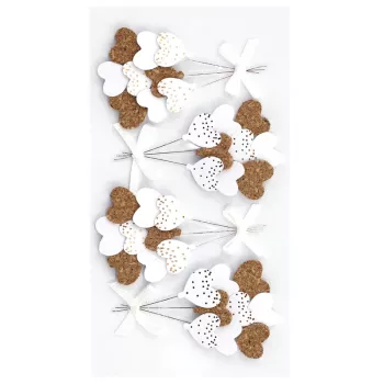 Artoz 3D Heart Balloon Paper Stickers, 4 Pieces 185560-96