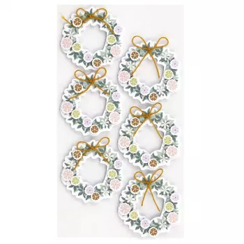Artoz 3D Door Wreath Paper Stickers, 6-Pack 185600-221