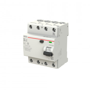 AEG BUSCH JAEGER FN463/A300 Residual Current Device, 4P, 63A, 300mA, Type A 2CSF704156R3630