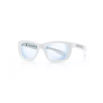 SHADEZ Blue Light White Teeny Kids Blue Light Blocking Glasses, 7-16 Years