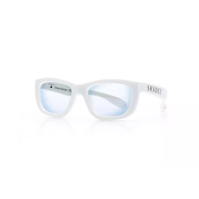 SHADEZ Blue Light White Teeny Kids Glasses for Digital Devices, 3-7 Years