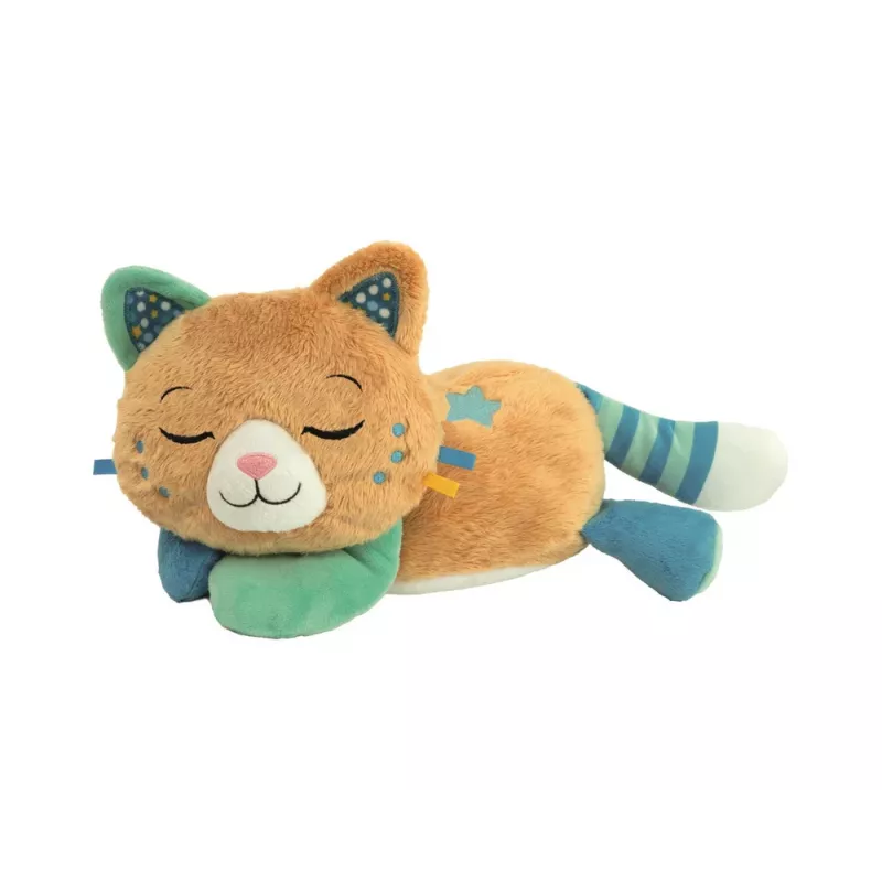 Clementoni Purring Cat Morpheus Plush Toy - Interactive Baby Sensory Toy, Grey and White, 6+ Months