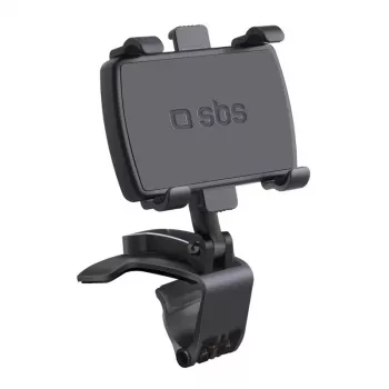 SBS Mobile Swivel Dashboard Car Phone Holder with Clip for Smartphones up to 7 Inches, 360° Rotatable, Black (TESUPPWHEELK)