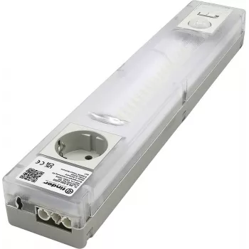 Finder LED Control Cabinet Light with Schuko Socket, 6W, 1000lm, 4000K, White/Transparent, 360mm 7L.55.8.230.4200