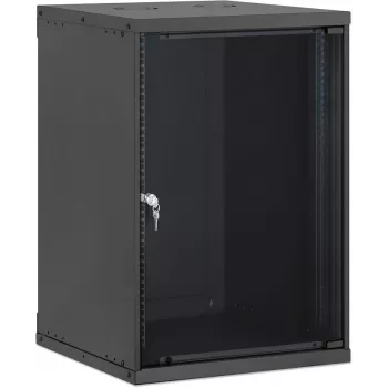 Intellinet 19 inch Wall-Mount Network Cabinet, Basic Line, 15U, 560 mm Depth, Black RAL 9005 (716772)