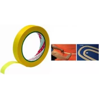 3M 244 Gold Painter's Masking Tape, 36 mm x 50 m, Extra Thin 0.08 mm, Acrylic Adhesive, Sharp Paint Edges, Indoor/Outdoor, 1 Roll 2443650