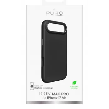 PURO Icon Case for Apple iPhone 17 Air 6.6 inch Black MagSafe-Compatible